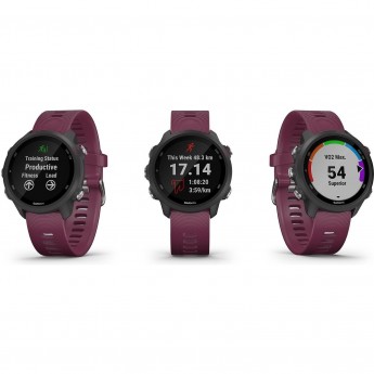 Часы GARMIN FORERUNNER® 245 черный с вишневым ремешком