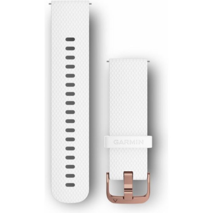 Ремешок сменный для GARMIN VIVOACTIVE 4, 18MM BAND, WHITE/ROSE GOLD 010-12932-02