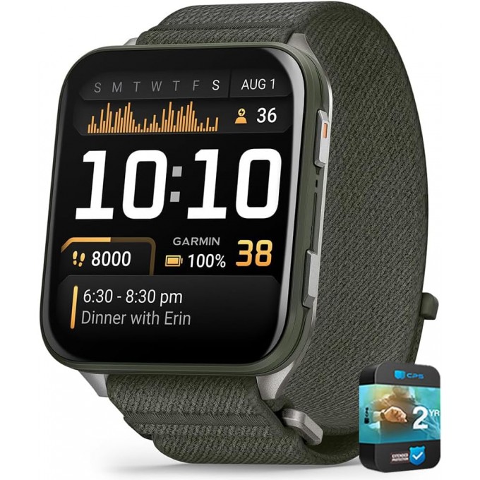 Смарт-часы GARMIN VENU X1 Moss with Titanium Caseback and Moss ComfortFit Nylon Band 010-02980-01