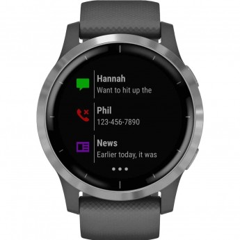 Умные часы GARMIN VIVOACTIVE 4 SHADOW GRAY/SILVER WI-FI GPS
